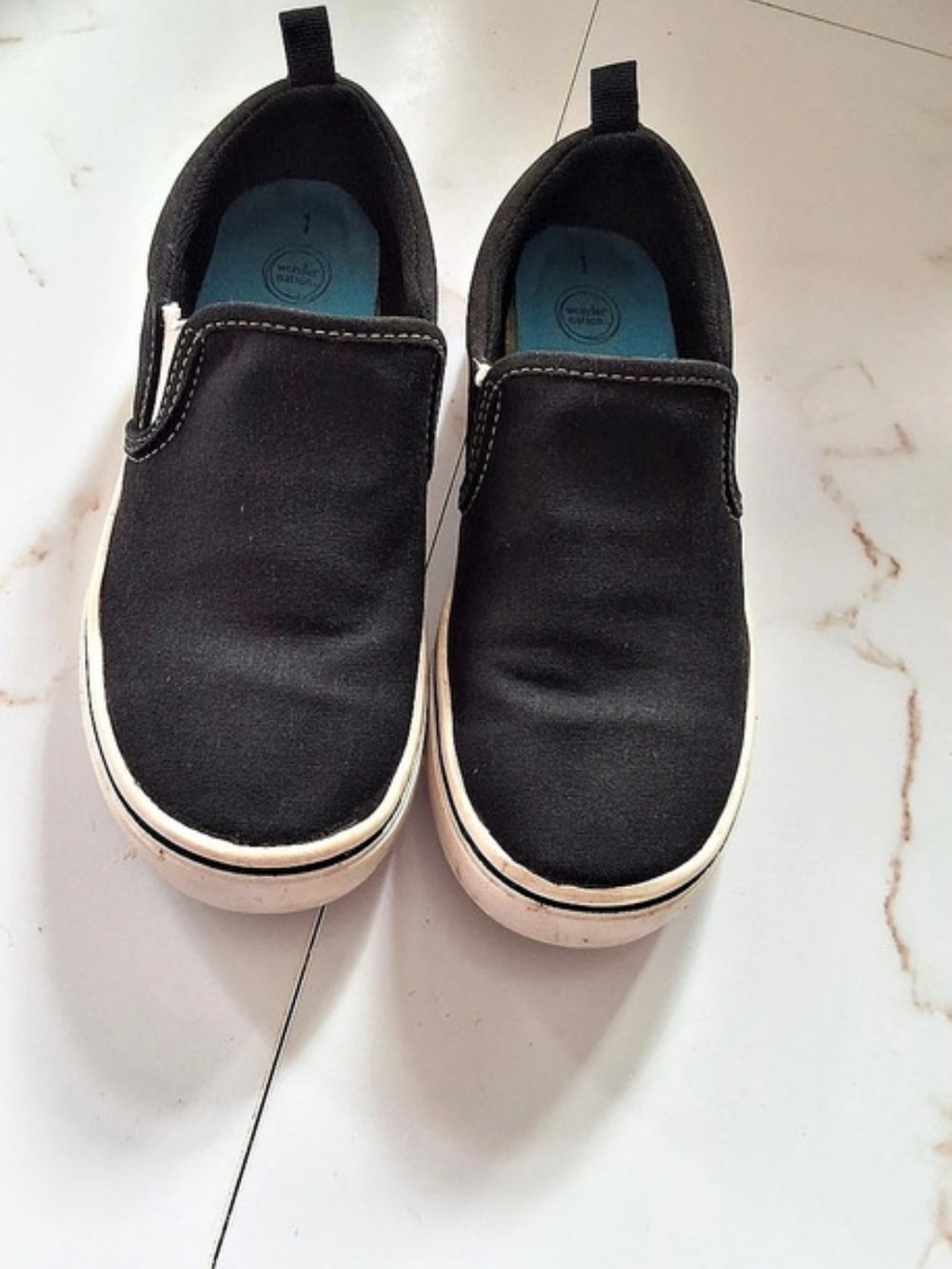 Black & White Slip-On Sneakers